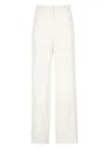 Lanvin Mid-rise Straight-leg Trousers In White