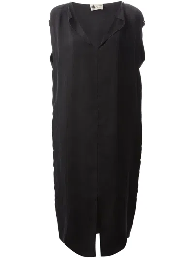 Lanvin V-neck Dress In Black