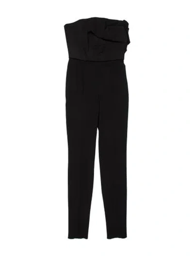 Pre-owned Lanvin V-neck Jumpsuit In Black
