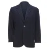 Lanvin Waffle Cotton Inside Out Seams Blazer Jacket In Blue