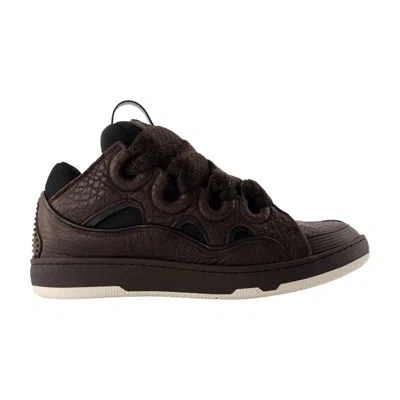 Lanvin Wave Lace Low-top Sneakers In Black