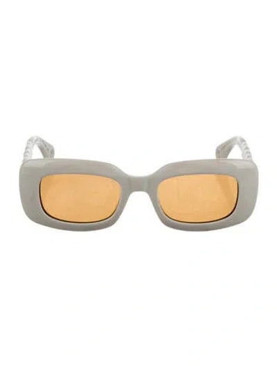 Pre-owned Lanvin Wayfarer Tinted Sunglasses In White