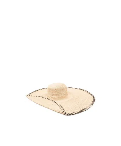 LANVIN WHIPSTITCH-DETAILING RAFFIA HAT