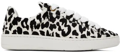 LANVIN WHITE & BLACK CURB LITE SNEAKERS
