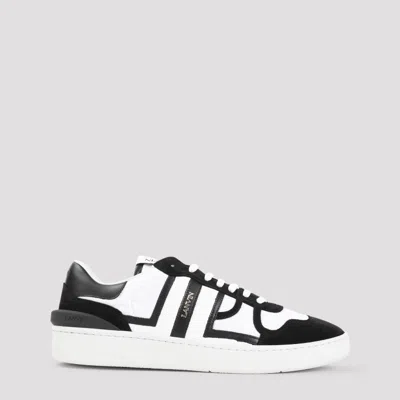 LANVIN WHITE BLACK LACE UP SNEAKERS