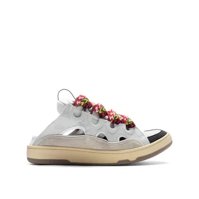 LANVIN WHITE CALFSKIN CHUNKY SNEAKERS
