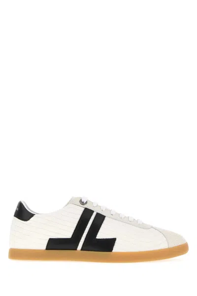 Lanvin Glen 2.0 Sneakers In Nylon In White