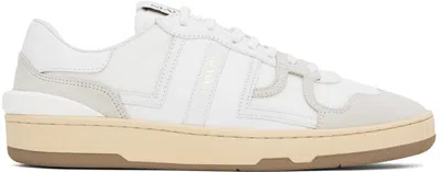 LANVIN WHITE CLAY MESH SNEAKERS