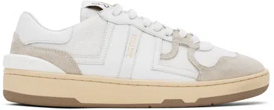 LANVIN WHITE CLAY MESH SNEAKERS