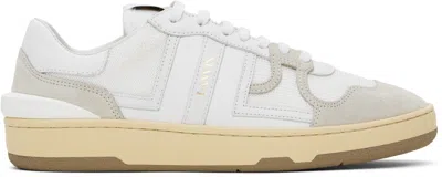 LANVIN WHITE CLAY MESH SNEAKERS