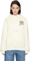Lanvin White Clover Snake Patch Hoodie In Enamel