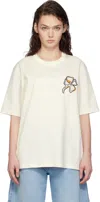 LANVIN WHITE CLOVER SNAKE PATCH T-SHIRT