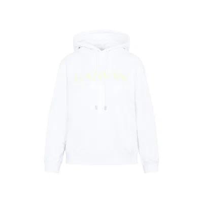 Lanvin White Cotton Classic Fit Hoodie For Women