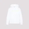 LANVIN WHITE COTTON CLASSIC FIT HOODIE WITH LOGO