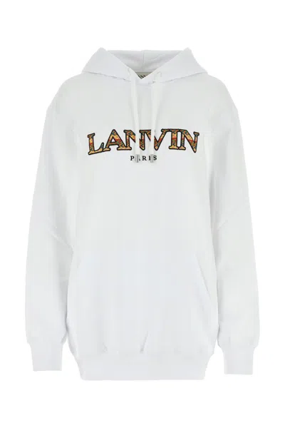 LANVIN WHITE COTTON SWEATSHIRT