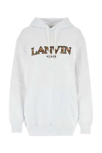 LANVIN WHITE COTTON SWEATSHIRT