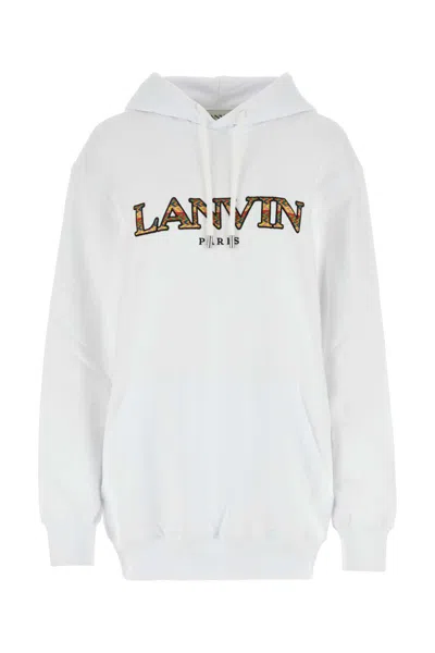 LANVIN WHITE COTTON SWEATSHIRT
