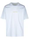 Lanvin Short Sleeve Crew Neck Cotton T-shirt In White