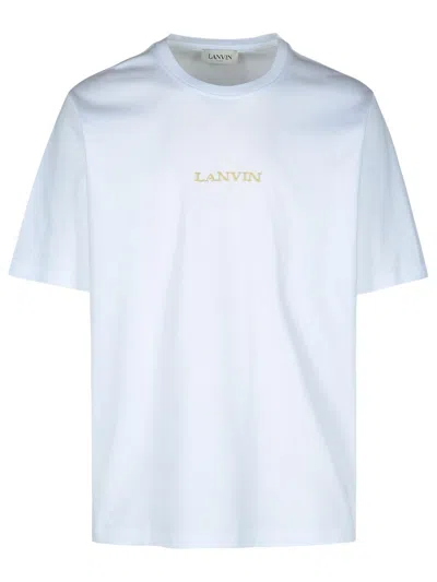 Lanvin White Cotton T-shirt In Blanc Optique