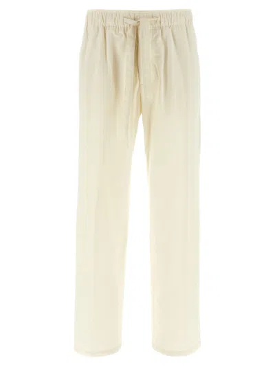 LANVIN WHITE COTTON TROUSERS