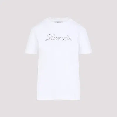 LANVIN WHITE CREWNECK T-SHIRT
