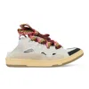 Lanvin White Curb Mules In Multi