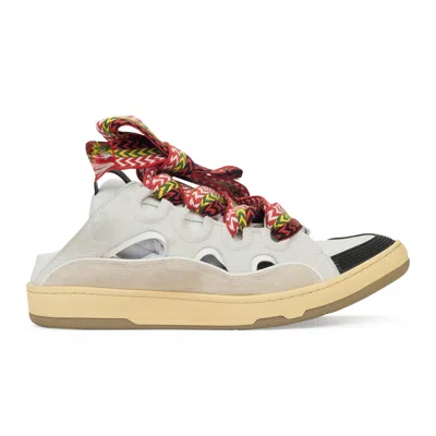 Lanvin White Curb Mules