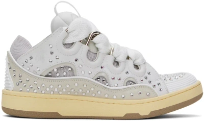 Lanvin White Curb Sneakers In 041 Moon