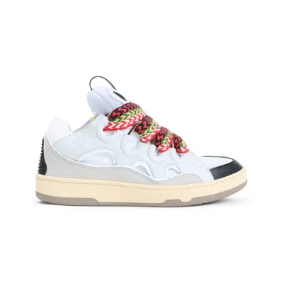 Lanvin Leather Sneakers With Unique Lacing System In Multi