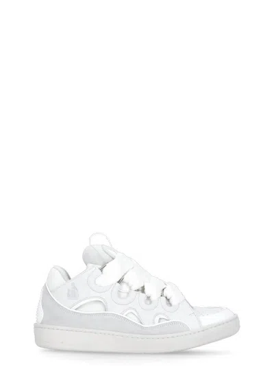 LANVIN WHITE CURB SNEAKERS
