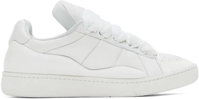 Lanvin White Curb Xl Sneakers In 0000 White/white