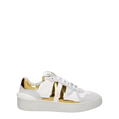 Lanvin White Fabric Low Top Women's Sneakers