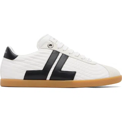 Lanvin Glen Quilted Calf Leather Sneakers In White