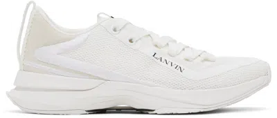 LANVIN WHITE L-I MESH SNEAKERS