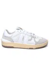 Lanvin Mesh And Leather Clay Sneakers With In White