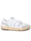 Lanvin Mesh And Leather Clay Sneakers With In White