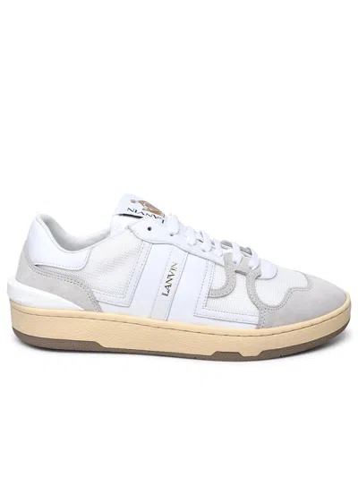 Lanvin White Leather Blend Sneakers Man