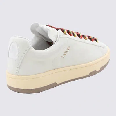 Pre-owned Lanvin White Leather Curb Lite Sneakers