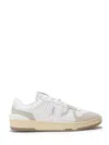 Lanvin Mesh And Leather Clay Sneakers With In White