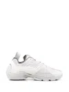 Lanvin Flash-x Mesh Upper Sneakers With Textured Panels In Bianco