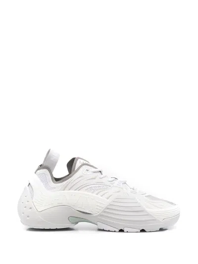 Lanvin White Mesh Flash-x Sneakers In Bianco