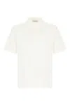 Lanvin Collared Shirt With Short Sleeves And Slits In Optic White