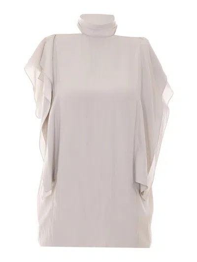 Lanvin White Polyester Top In Gray