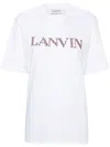 Lanvin White Oversized Embroidered Curb T-shirt In White