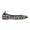 Lanvin White/black Ballerine Avec Poney Leopard Flats In Multi