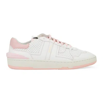 Lanvin White/pink Clay Low Top Sneakers