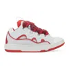 Lanvin Curb Panelled Lace-up Sneakers In White