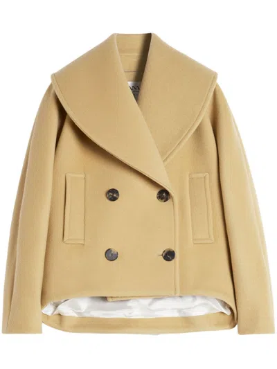 Lanvin Wide-lapels Double-breasted Jacket In Saharan