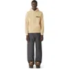 Lanvin Gray Wide-leg Chambray Cargo Pants In Gray