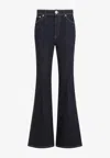 Lanvin Wide Leg Denim Trousers In Blue